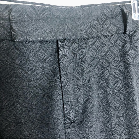 Banana Republic navy blue cropped pants jacquard print size 10 - Picture 7 of 11